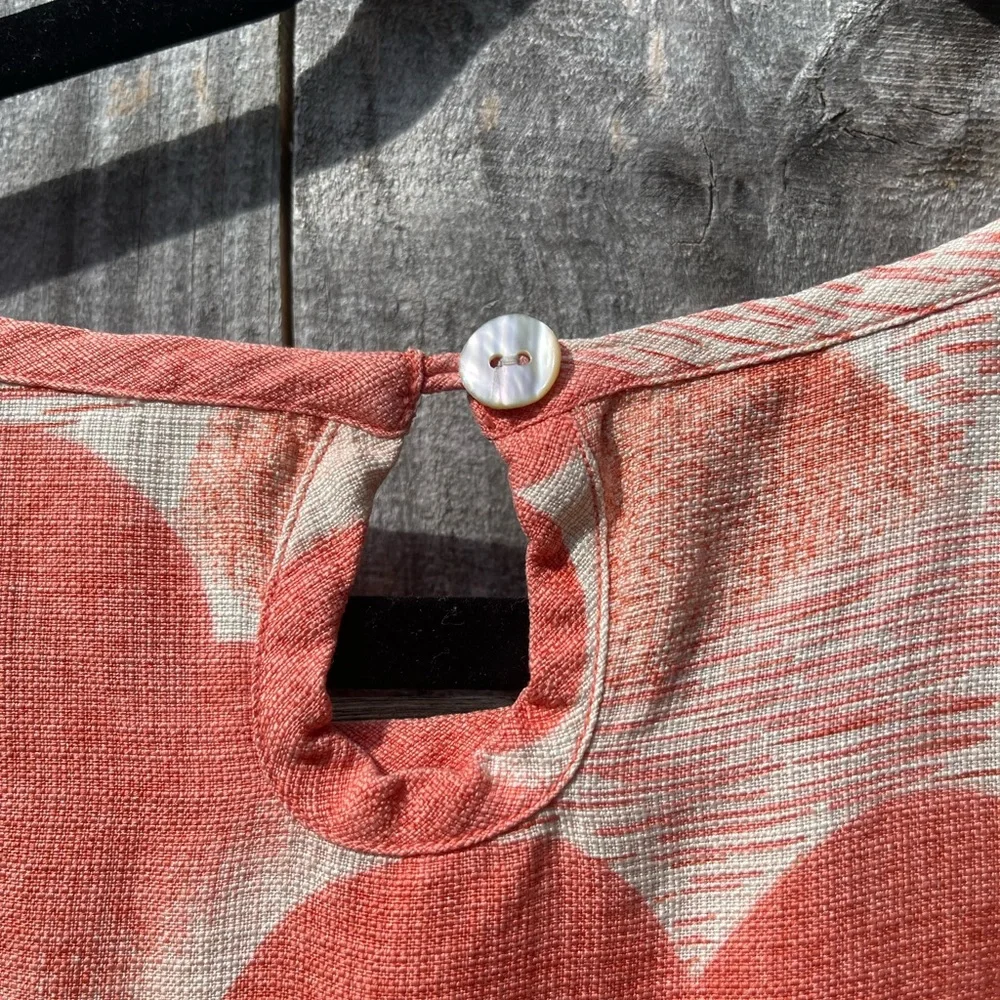 Tommy Bahama Coral and Green Tropical Midi Dress - Picture 8 of 8